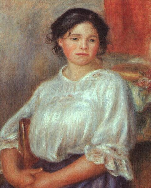 Pierre Renoir Young Girl Seated oil painting image